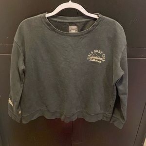 Dark gray billabong crew neck sweatshirt